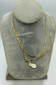 2 14K GOLD ITALIAN NECKLACES, 5.98 GRAMS