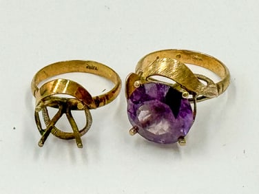2 14K GOLD RINGS, 8.38 GRAMS