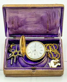 18K GOLD KEY WIND WATCH, GEORGE FAVRE JACOT