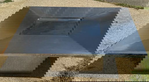 STAINLESS STEEL COFFEE TABLE, 40" X 40" X 14"