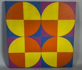 OP ART BY D. BRORE, 20" X 20"