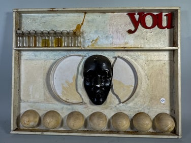 MIXED MEDIA ART SCULPTURE BY WILLIAM THAYER "YOU"