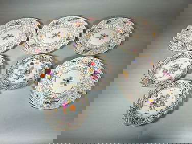 PORCELAIN LOT INCLUDES 4 COALPORT 10.25" DINNER PLATES AND 3 SCHUMANN LUNCHEON PLATES