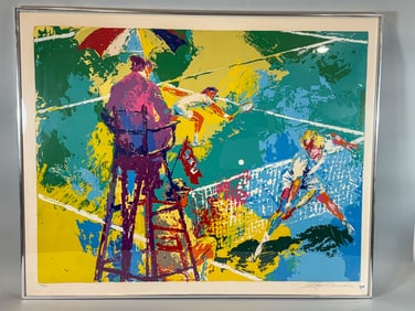 LEROY NIEMAN PENCIL SIGNED PRINT "SUDDEN DEATH", 39" X 31.5"