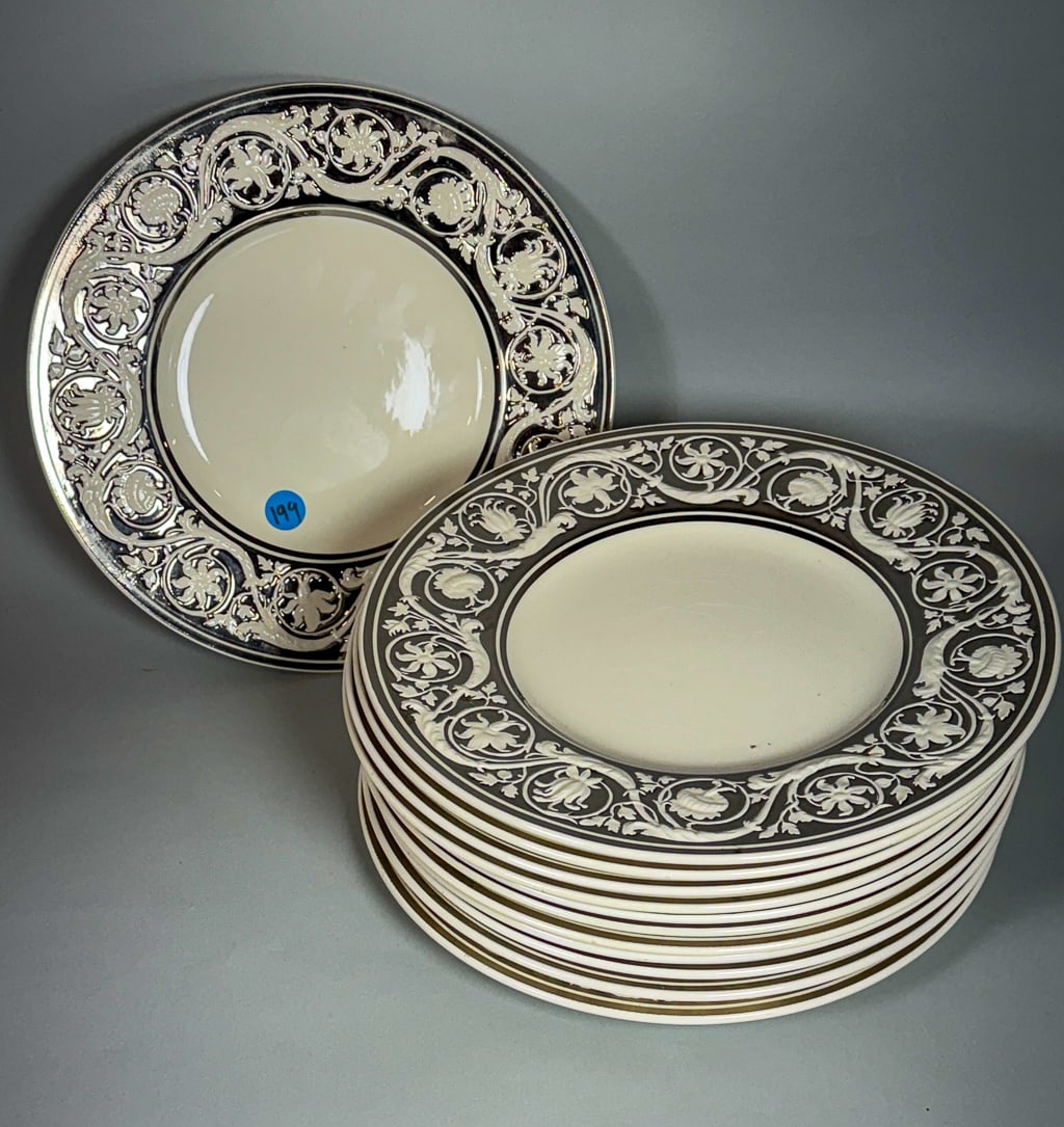 12 WEDGEWOOD PATRITION PLATES, 9.5" DIAMETER: 12 WEDGEWOOD PATRITION PLATES, 9.5" DIAMETER