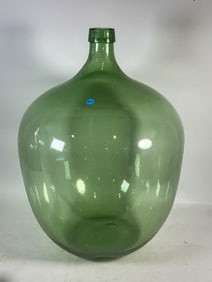 A LARGE 19TH CENTURY DEMIJOHN, 18" DIAMETER X 24" TALL