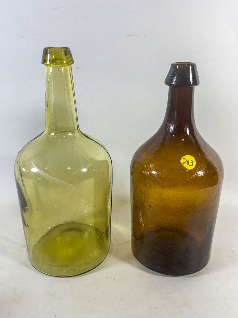 2 ANTIQUE BOTTLES, 13" AND 12" (1 of 5)