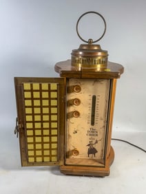 LANTERN FORM "THE TOWN CRIER" RADIO, 10" X 10" X 22"