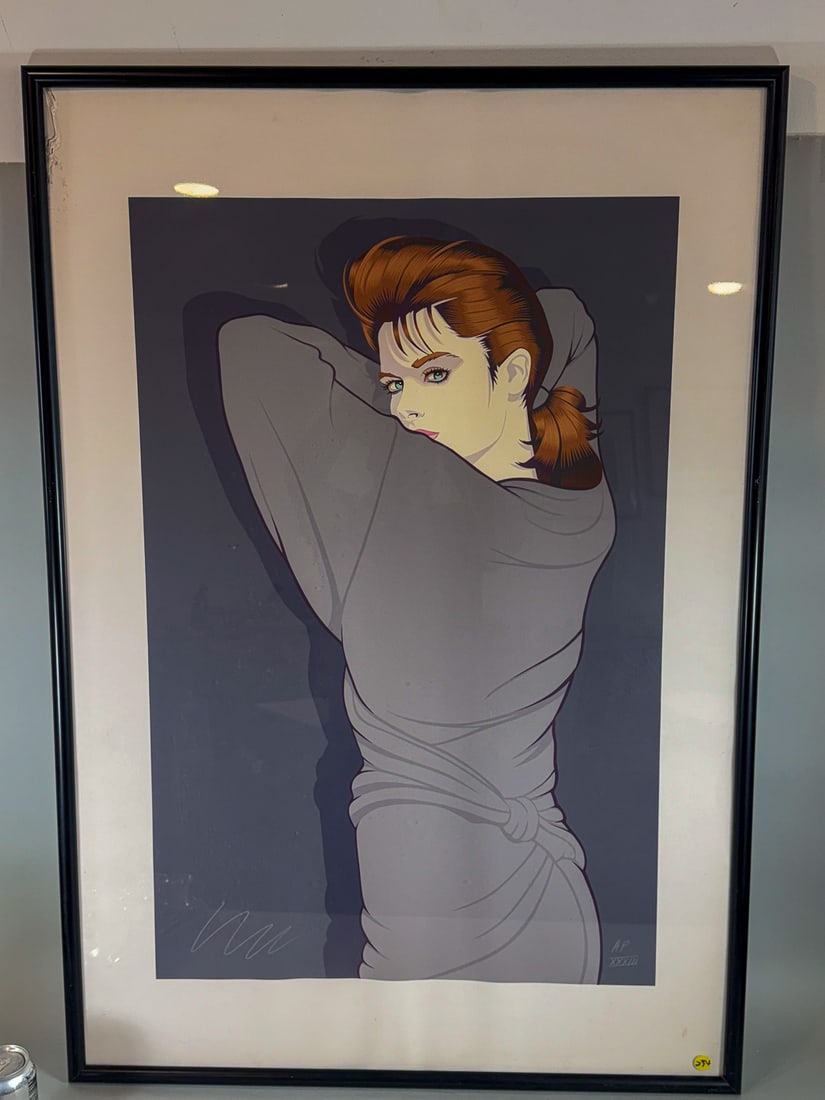 ROBERT BLUE SIGNED PRINT TITLED "JULIA",  31" X 46" FRAMED AND 23" X 35.5" SIGHT (1 of 5)