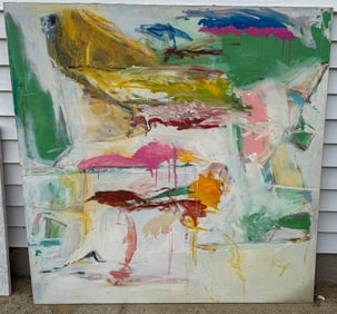 WILLIAM THAYER PAINTING, 48" X 48"