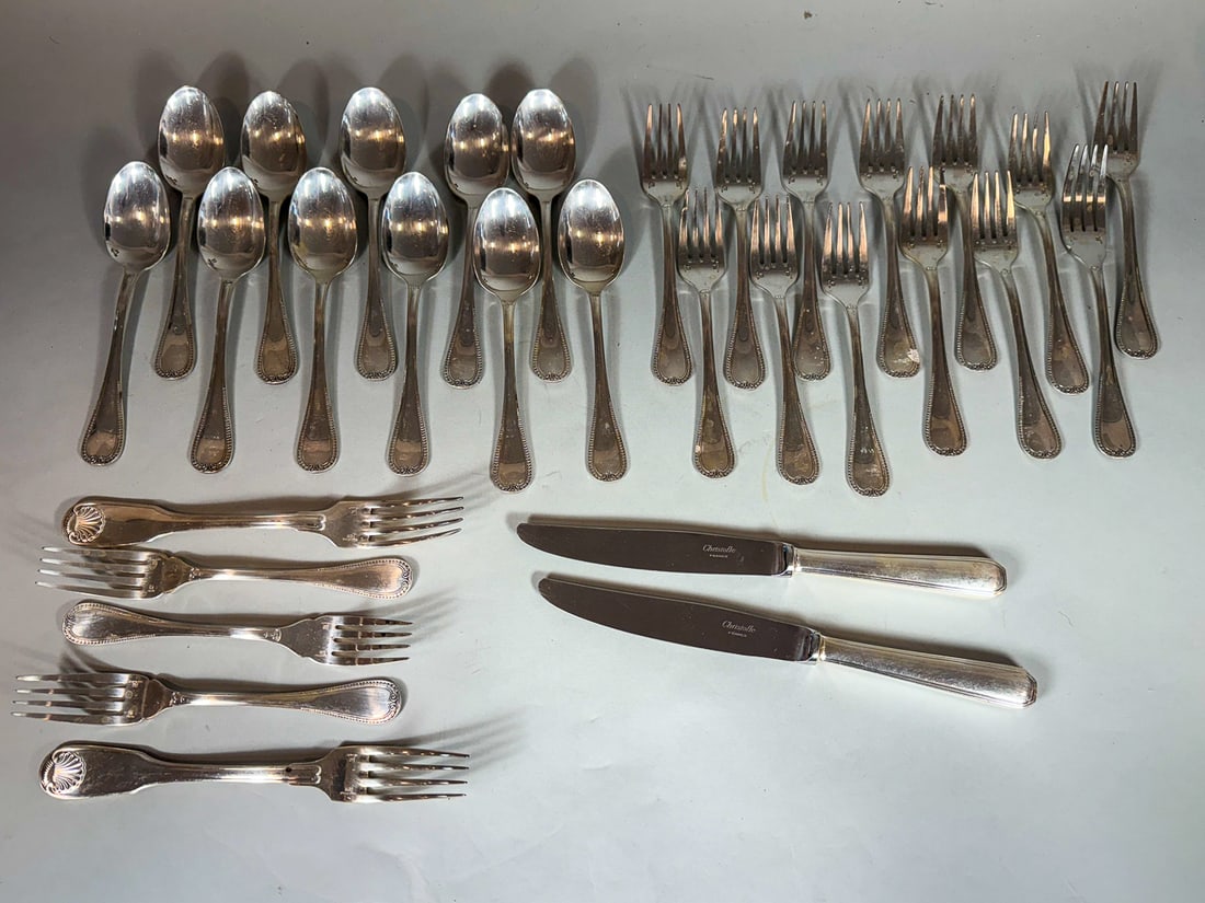 LOT OF SILVERPLATE CHRISTOFLE FLATWARE (1 of 7)