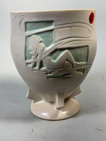 ROSEVILLE SILHOUETTE VASE #763-8, 8.5" X 7"