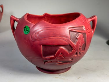 ROSEVILLE SILHOUETTE VASE, #742-6. 6" X 9.25"