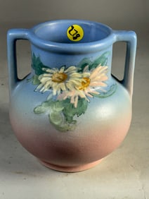 WELLER POTTERY HUDSON STATE VASE, 6" X 6"