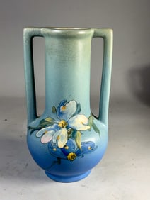 WELLER POTTERY HUDSON STATE VASE, 10" X 5.5"