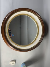 ANTIQUE DEEP MAHOGANY MIRROR, 21" X 4.5"