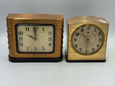 2 GENERAL ELECTRIC ART DECO CLOCKS