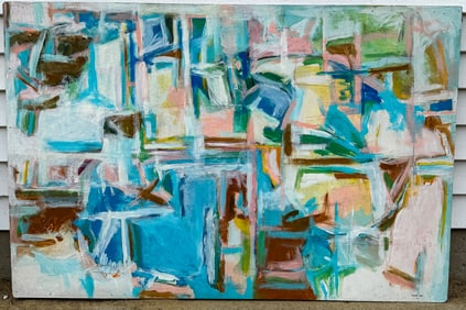 WILLIAM THAYER PAINTING, 48" X 32"