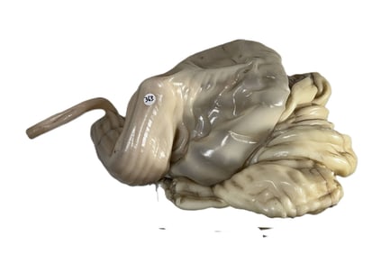 WILLIAM THAYER PLASTIC SCULPTURE ON STAND