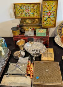 LARGE LOT OF DECORATIVE BOXES