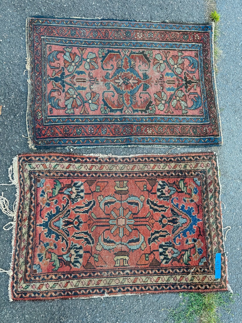 2 ANTIQUE PERSIAN AREA MATS (1 of 3)