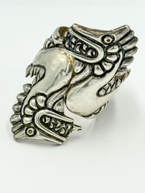 TAXCO HINGED BRACELET W/ SERPENT