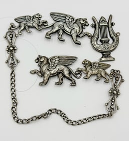 CONTINENTAL STERLING SILVER NECKLACE W/ GRIFFINS