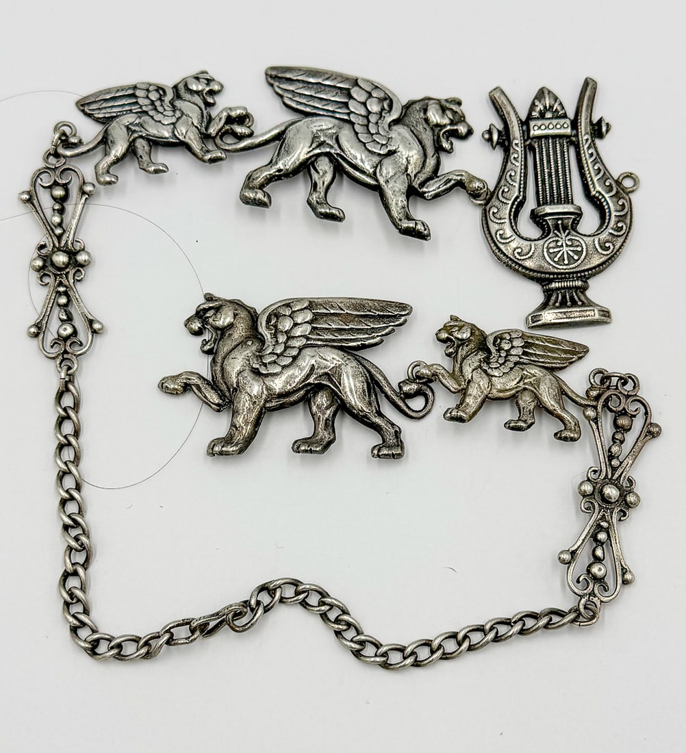 CONTINENTAL STERLING SILVER NECKLACE W/ GRIFFINS (1 of 4)
