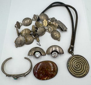 MEXICAN SILVER EARRINGS AND OTHER SILVER