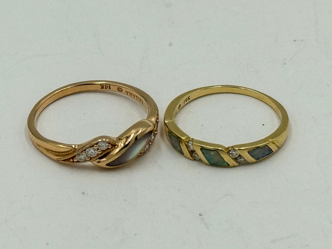 2 CABANA 14K GOLD RINGS, 4.55 GRAMS: 2 CABANA 14K GOLD RINGS, 4.55 GRAMS