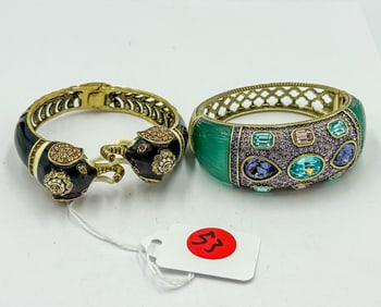 2 HEIDE DAUS BANGLE BRACELETS