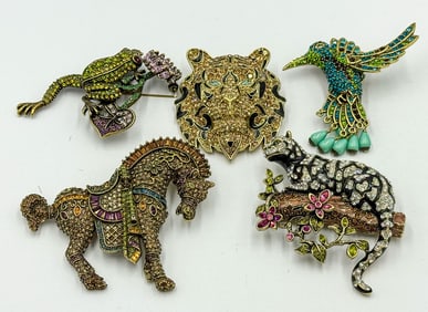 5 HEIDE DAUS ANIMAL PINS