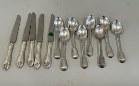 STERLING SILVER SPOONS AND KNIVES