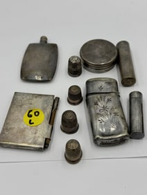 STERLING SILVER, MATCHBOX, PERFUME, NOTEPAD, ETC.