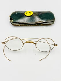 10K GOLD 19TH CENTURY GLASSES