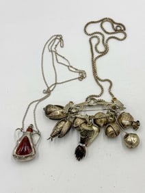 2 STERLING SILVER NECKLACES