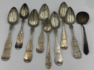 STERLING AND COIN SILVER FLATWARE