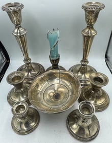 8 PIECES WEIGHTED STERLING SILVER