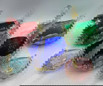 5 SWAN FORM MURANO DISHES