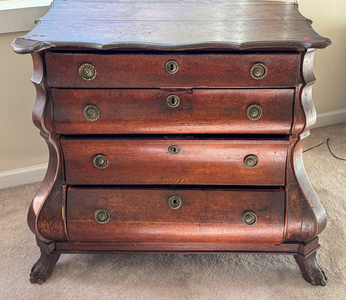 18TH CENTURY FRENCH BOMBAY CHEST, 37" X 25" X 33": 18TH CENTURY FRENCH BOMBAY CHEST, 37" X 25" X 33"
