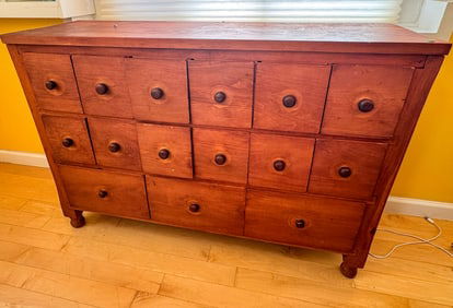 ARTIST CABINET IN THE FORM OF A SPICE CABINET, 48" X 16" X 33"