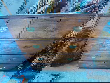 CHINESE CAMPAIGN CHEST, 36" X 17.5" X 37.5"