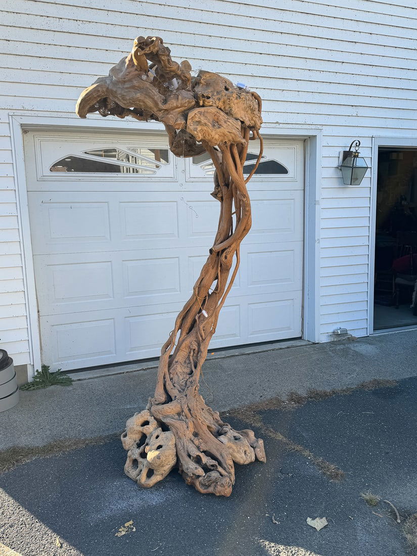 A LARGE DRIFTWOOD TREE LAMP, 44" X 35" X 92" (1 of 5)