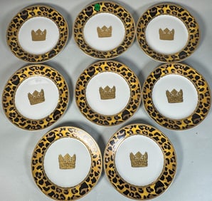 8 HIGHGATE MANOR ANIMAL PRINT PLATES, 7.5"