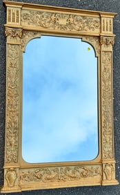19TH CENTURY ITALIAN GILTWOOD MIRROR, 29" X 44"
