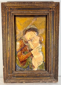 FRAMED ITALIAN PLASTER IKON, 24" X 34"