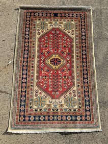ANTIQUE PERSIAN AREA RUG, 40" X 63"
