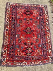 ANTIQUE PERSIAN AREA RUG, 48" X 66"