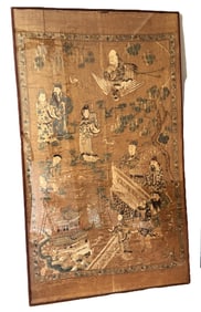 QING DYNASTY CHINESE TAPESTRY  54" X 94"