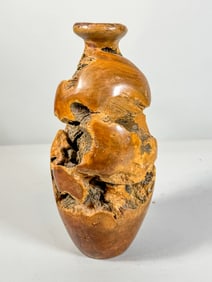 SIGNED MCM BURLWOOD VASE, 5" X 12"